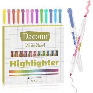 Dacono Highlighter Double Ended, 12 Pcs