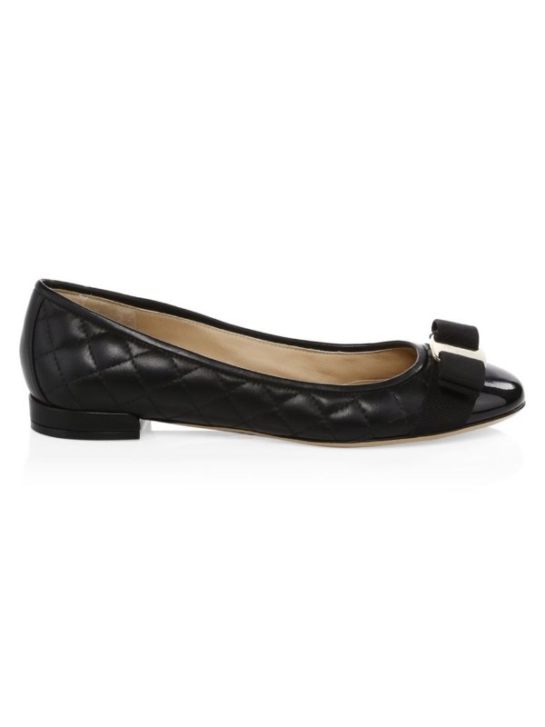 - Varina Quilted Leather Ballet Flats