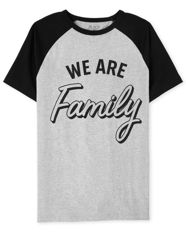 Unisex Adult Matching Family Short Sleeve 'We Are Family' Graphic Tee