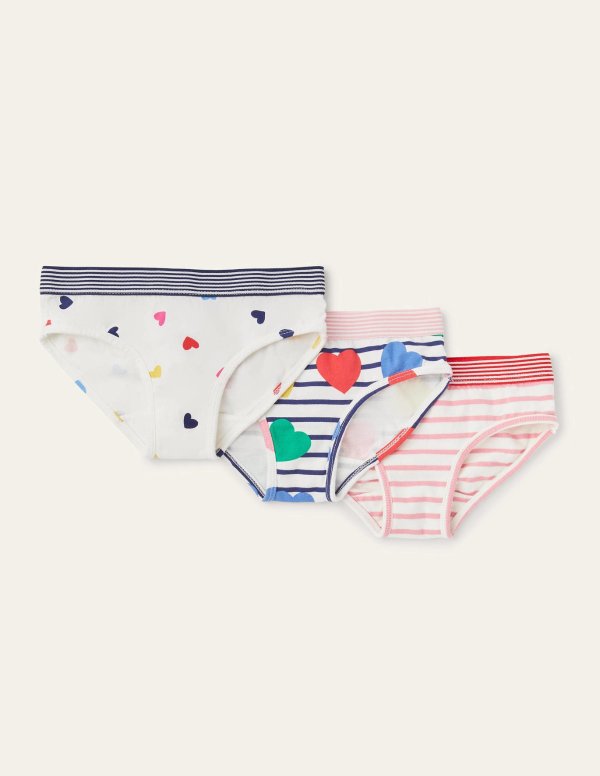 Underwear 3 Pack - Multi Hearts | Boden US