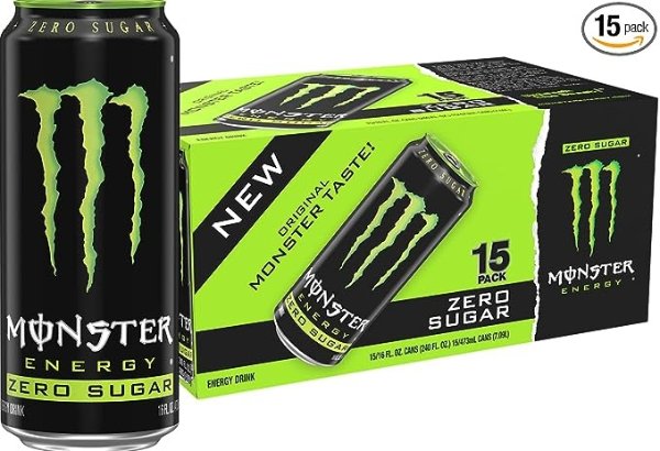 Monster Energy 0糖原味低卡运动饮料16oz 15罐