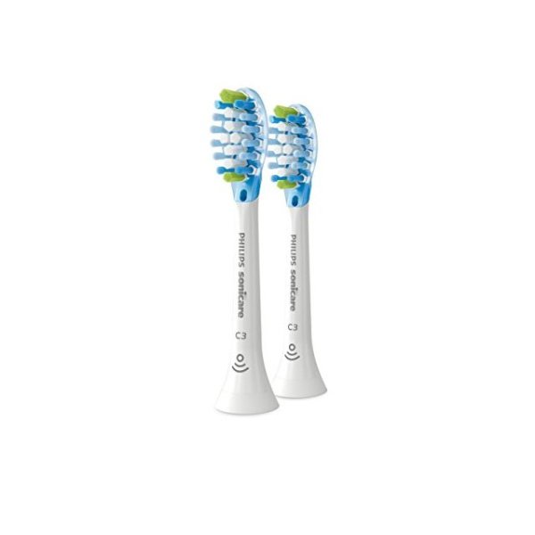 Premium Plaque Control replacement toothbrush heads, HX9042/65, Smart recognition, White 2-pk