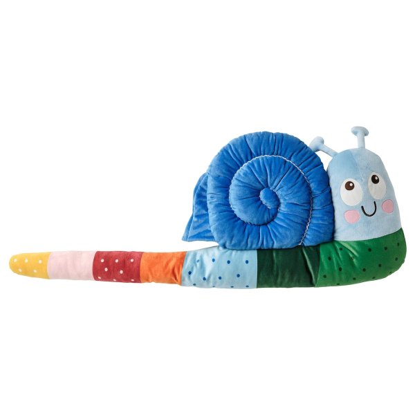 BRUMMIG Cushion, snail shaped/multicolor, 35x14" - IKEA