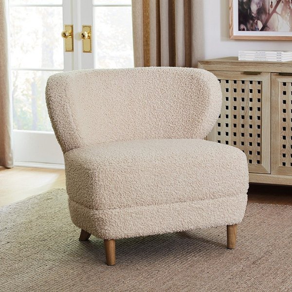 Kani Upholstered Sherpa Accent Chair