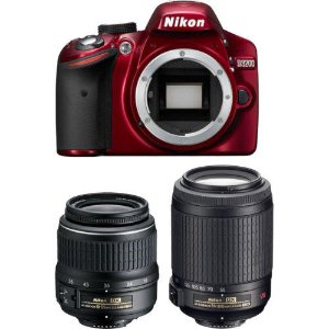 (原厂翻新)尼康Nikon D3200 单反相机+18-55mm&55-200mm双镜头套装