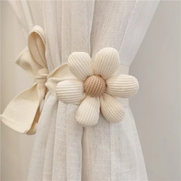 1pc Cute Three-dimensional Flower Curtain Tieback - Simple and Stylish Hanging Ornament for Bedroom and Living Room Decor