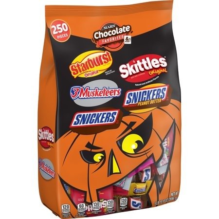 Mars Wrigley FUN SIZE Chocolate Favorites Variety Candy Bag | Contains 250 Pieces, 95.1 Oz. | SNICKERS, 3 MUSKETEERS, SKITTLES, STARBURST, SNICKERS Peanut Butter