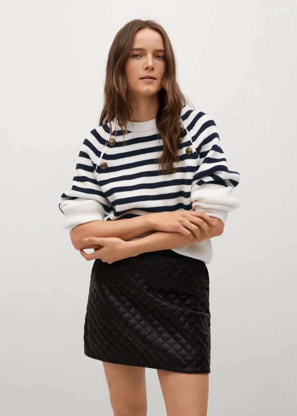 Buttoned striped sweater - Women | OUTLET USA