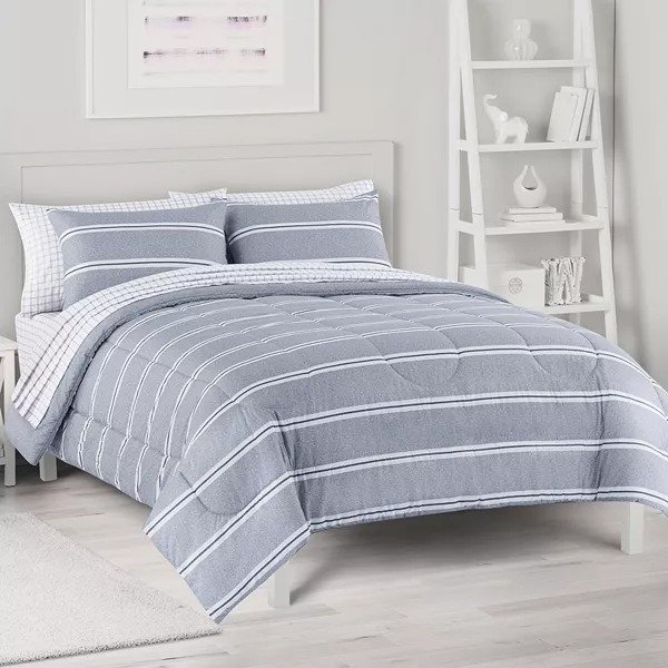 ® Peter Stripe Reversible Comforter Set with Sheets