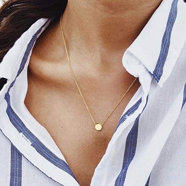 Valloey Rover Gold Star Necklace,Dainty 14K Gold Filled Sterling Silver Round Dot Tiny Heart Little Star CZ Choker Necklace Jewelry Gift for Women