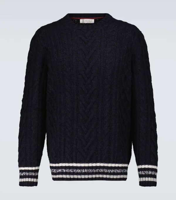 Cable-knitted sweater