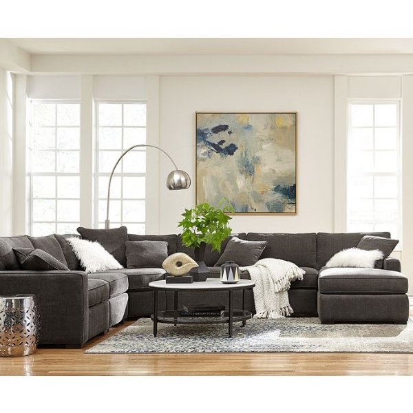 Fabric 5-Piece Sectional Sofa, Created for Macy's