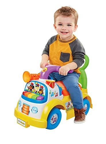 Little People Fisher-Price Music Parade Ride-On, Plays 5 Marching Tunes & Other Sounds! Perfect for Toddler Boys & Girls Ages 1, 2, & 3 Years Old - Helps Foster Motor Skills [Amazon Exclusive]