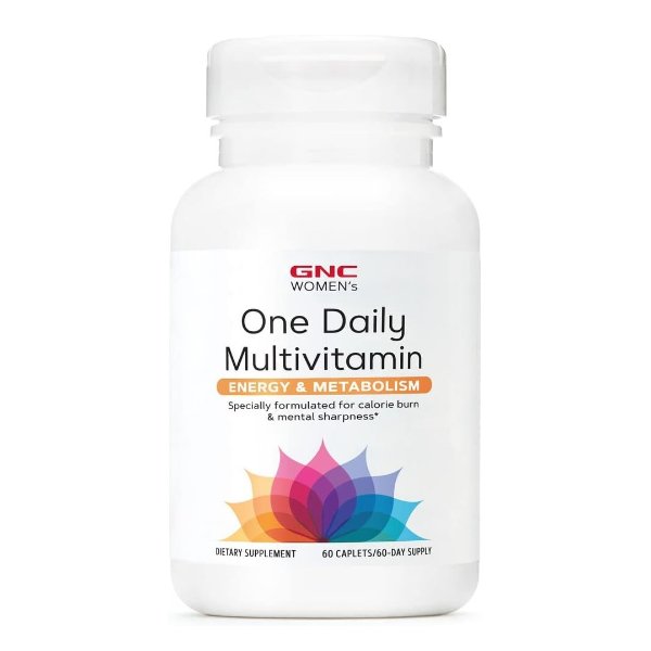 Women's One Daily Multivitamin - Energy & Metabolism| Supports Increased Energy, Performance, Focus, Metabolism, and Cardiovascular Health | Daily Supplement for Women| 60 Caplets