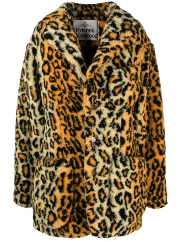 Wittgenstein leopard-print faux-fur coat