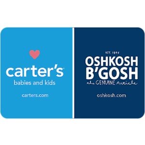 Carter's & Oshkosh 价值$25电子礼卡