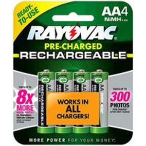 Rayovac AA Rechargeable Batteries 4-Pack 