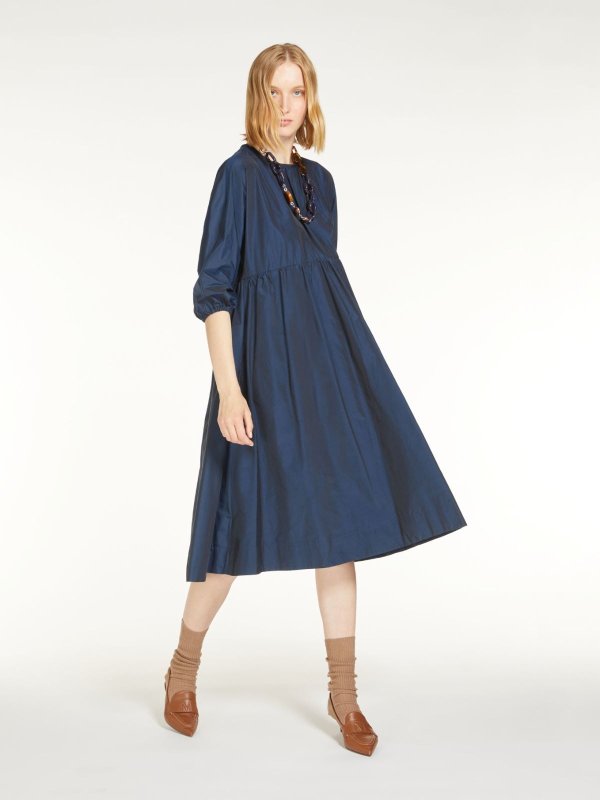 Cotton-blend fabric dress, ultramarine | "DAVINA" Max Mara
