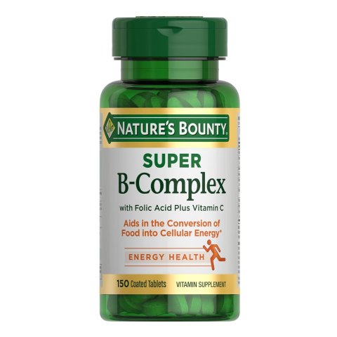 Nature's Bounty Super B Complex with Vitamin C & Folic Acid, Immune & Energy Support, 150 tablets