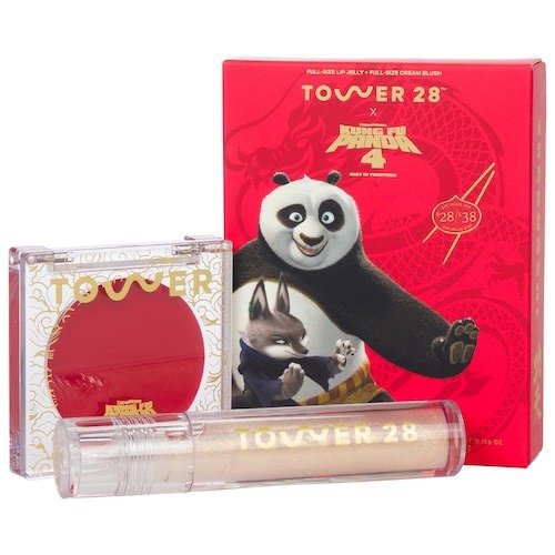 Tower 28 x Kung Fu Panda 4 Cream Blush + Lip Gloss Kit