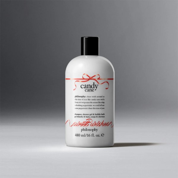 candy cane shampoo, shower gel & bubble bath