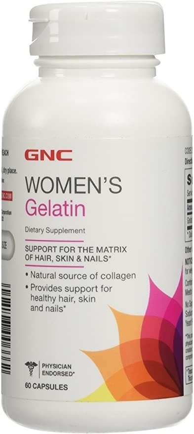 Women's Gelatin, 60 Capsules, Supports Hair, Skin and Nails, Natural Collagen Source
