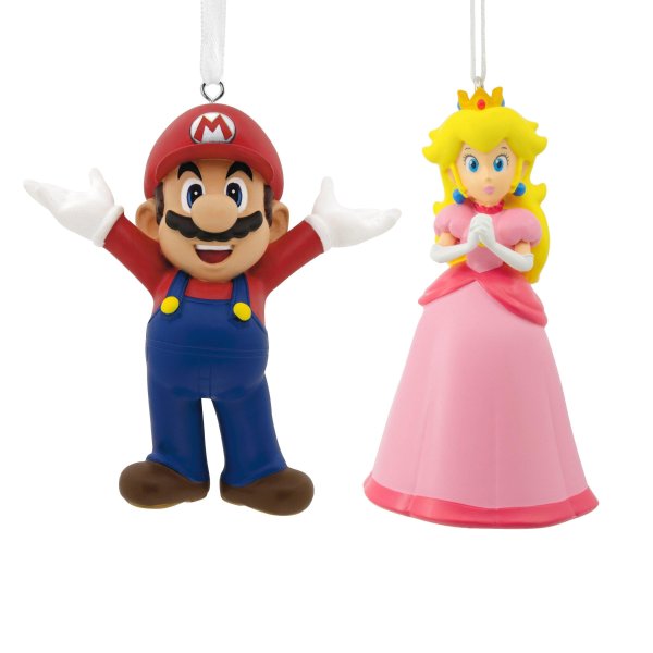 Super Mario Bros. Mario and Princess Peach Ornament Set | GameStop