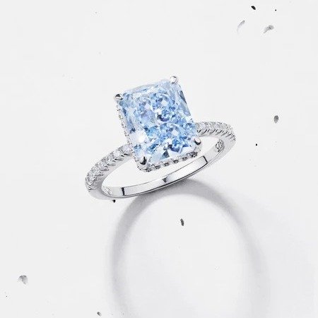 Aura Ring - 925 Sterling Silver | Crushed ice | Fancy Blue