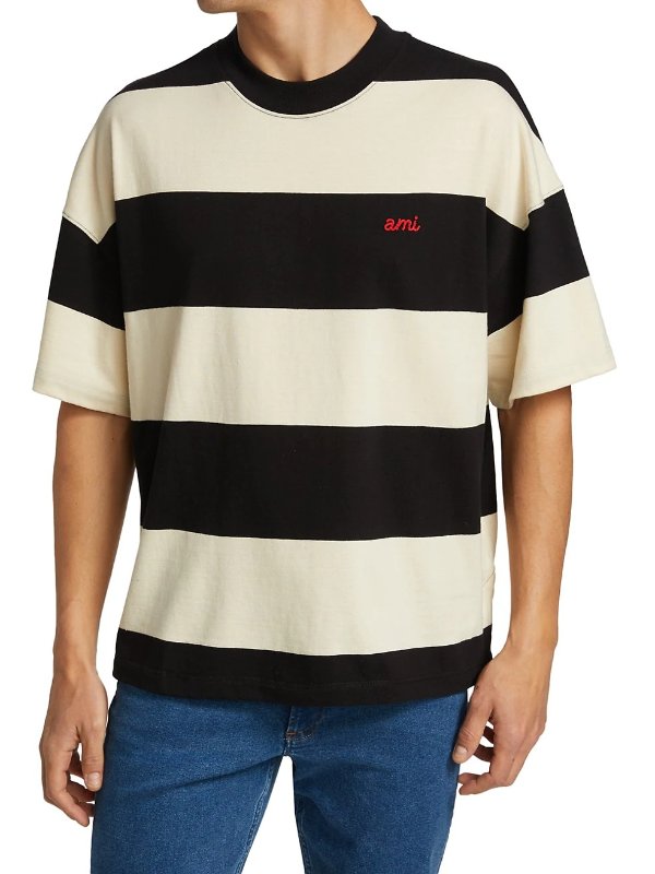 Organic Cotton Striped Rugby T-Shirt