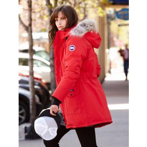 Canada Goose 加拿大鹅女士红色中长款帕克外套（大码福利）