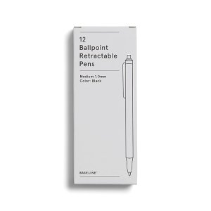 Baseline Retractable Ballpoint Pens 12-Pack