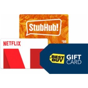 Best Buy Gift Card with Select Gift Card $50+ Purchase