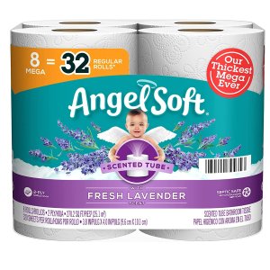 Angel Soft® Toilet Paper with Fresh Lavender Scent, 8 Mega Rolls