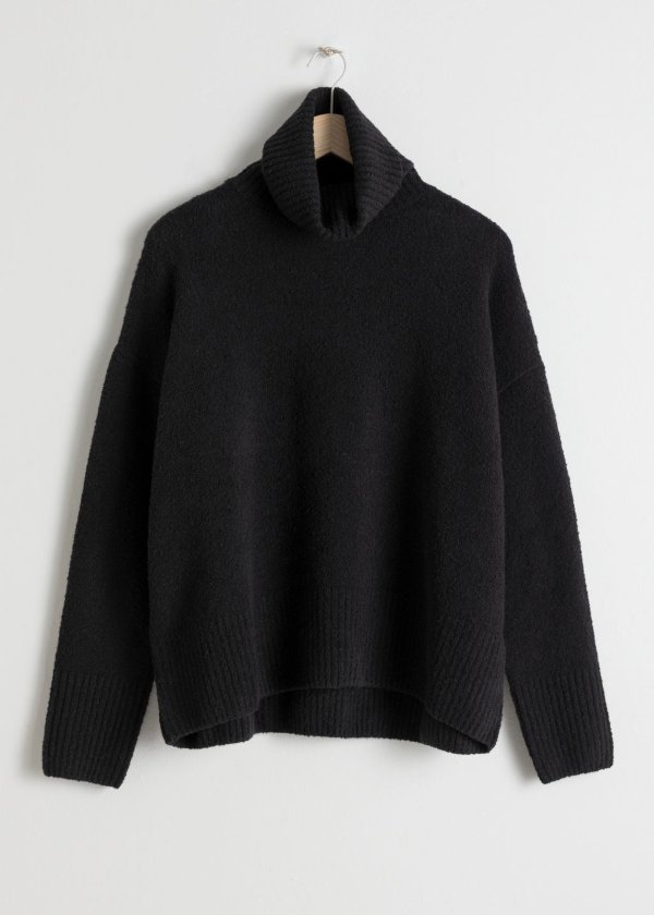 High Neck Sweater - Black - Turtlenecks - & Other Stories