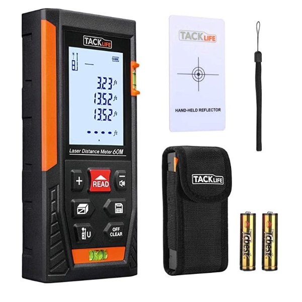HD60 Classic Laser Measure 196Ft M/In/Ft Mute Laser Distance Meter 