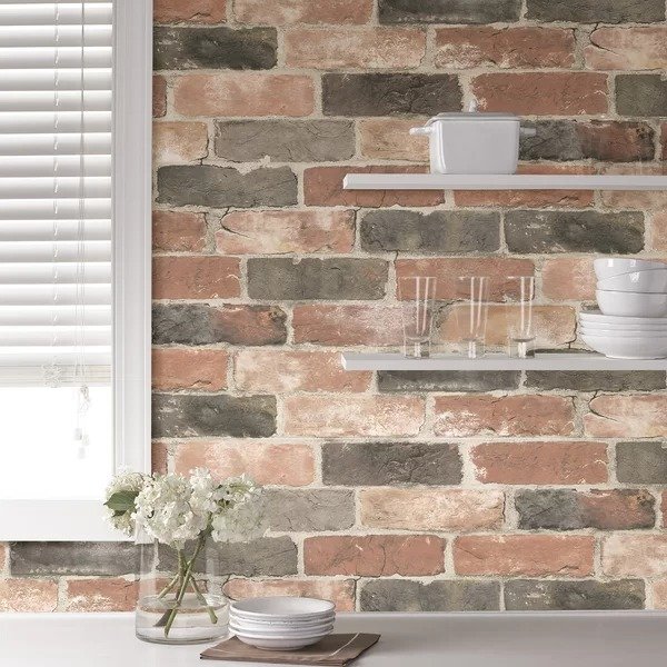 West Brookfield 216" L x 20.5" W Brick Wood and Stone Wallpaper RollWest Brookfield 216" L x 20.5" W Brick Wood and Stone Wallpaper RollProduct OverviewRatings & ReviewsCustomer PhotosQuestions & AnswersShipping & ReturnsMore to Explore