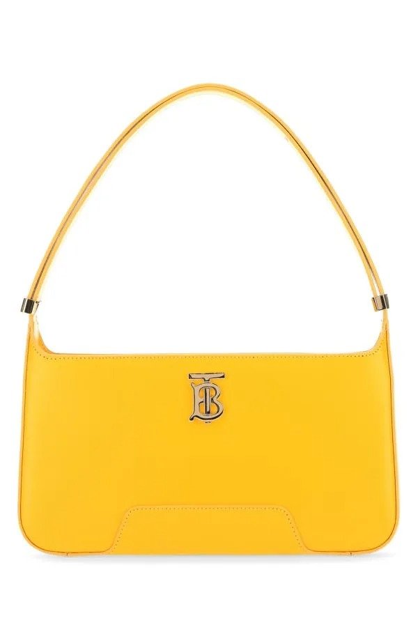 Yellow leather TB shoulder bag