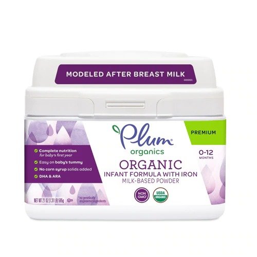 Plum Organics Infant Formula w/Iron Milk Based Powder -- 21 oz