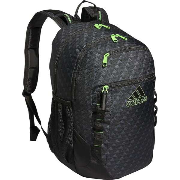 Excel 6 Backpack, BOS Mini Monogram Black/Lucid Lime Green, One Size