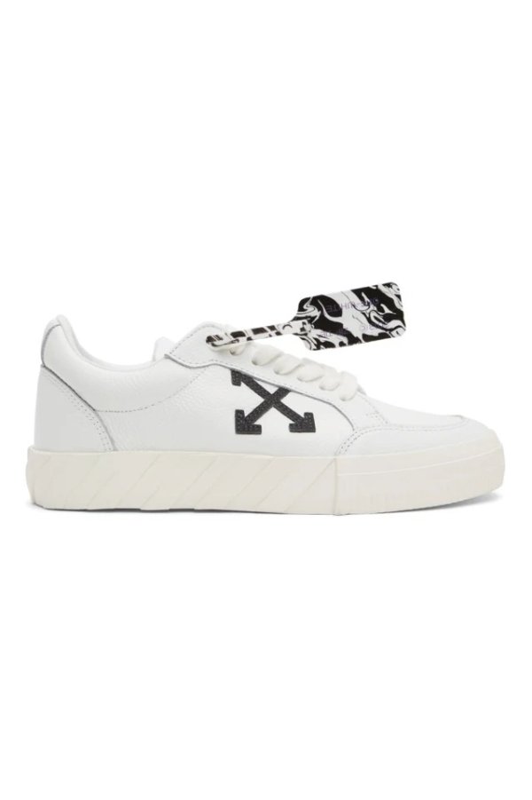 White Vulcanized Low Sneakers
