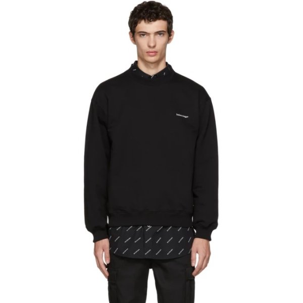 Balenciaga - Black Small Logo Sweatshirt