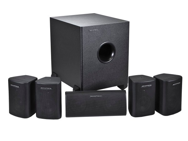 5.1 Channel Home Theater Satellite Speakers & Subwoofer - Black