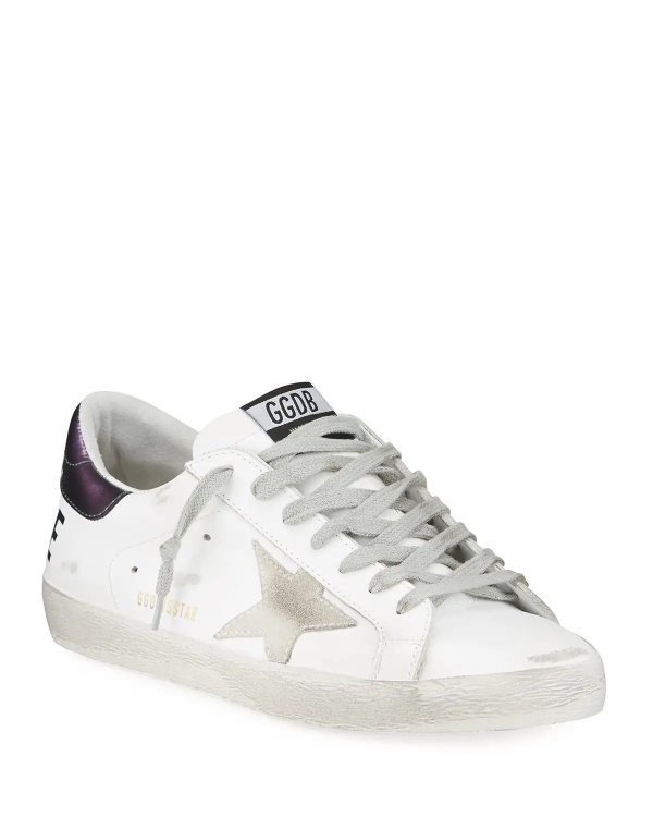 Men's Superstar Leather Sneakers with Back Logo