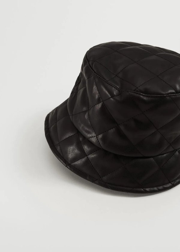 Leather effect bucket hat - Women | MANGO OUTLET USA