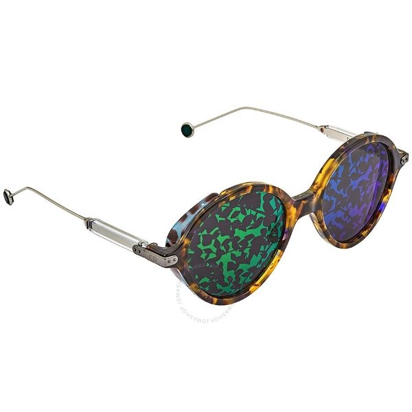 Rumbrage Grey, Green Mirror Leaf Oval Ladies SunglassesUMBRAGE 0X8/TW 52