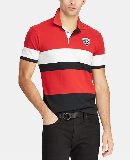 Men's P-Wing Striped Mesh Polo, Created for Macy's