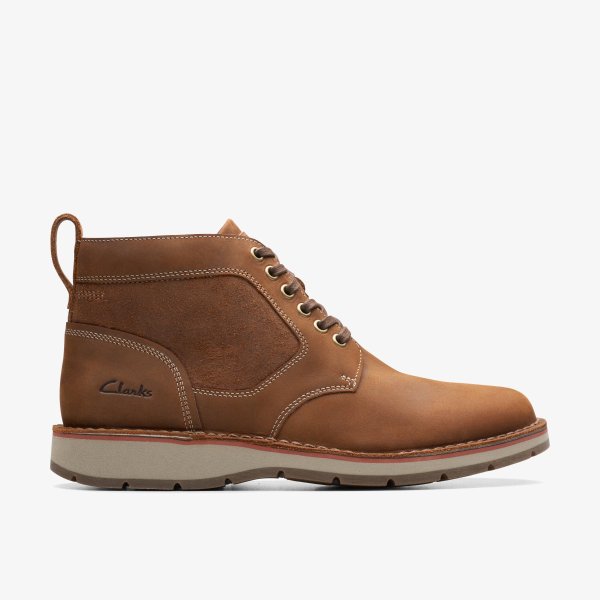 Men Gravelle Top Tan Leather Boots | Clarks US