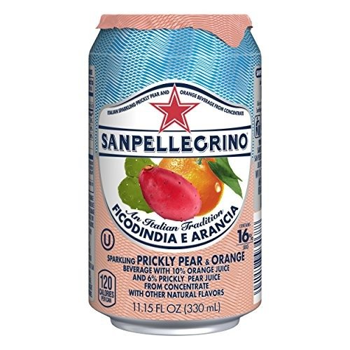 Sanpellegrino Prickly Pear and Orange Sparkling Fruit Beverage, 11.15 Fl. Oz Cans (24 Count)