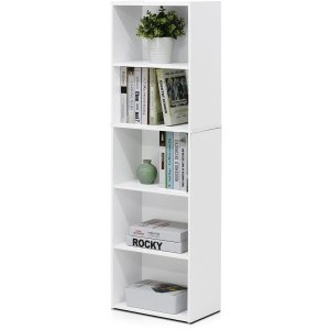 Furinno 5-Tier Reversible Color Open Shelf Bookcase