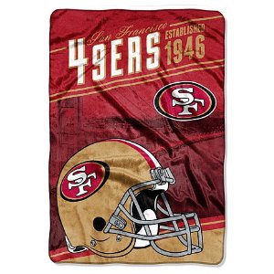 NFL Officially Licensed 62" x 90" Micro Raschel Stagger Throw - 49ers